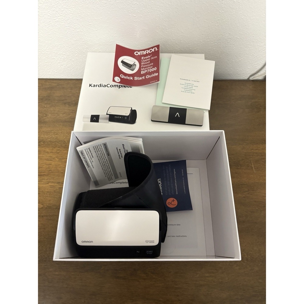 Kardi Complete 6-lead Mobile EKG Device Omron Evolv Blood Pressure Monitor